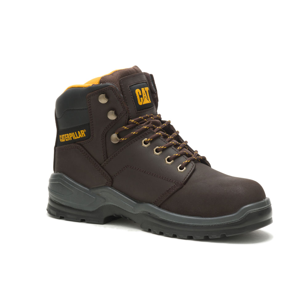 Caterpillar Striver Astm - Mens Safety Boots - Brown - NZ (924JSOLCW)